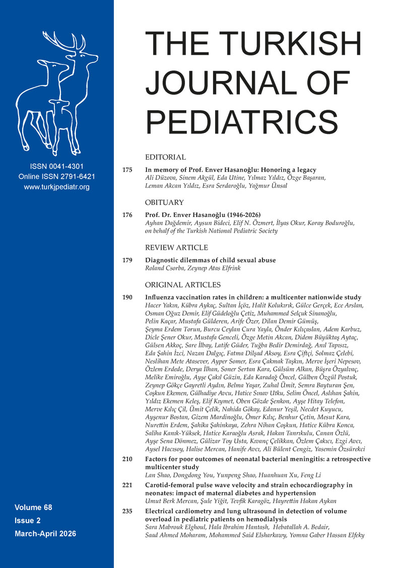 The Turkish Journal of Pediatrics 2026; 68(2) Cover